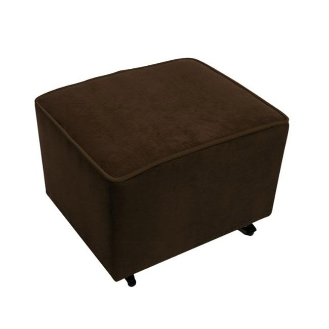 The Rockabye Glider Co. Serenity Chocolate Bella Velvet Ottoman