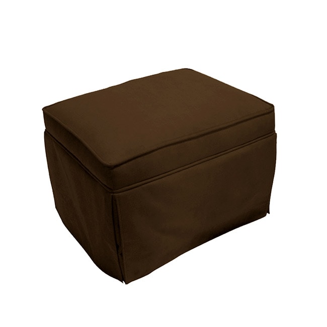 The Rockabye Glider Co. Taylor Chocolate Bella Velvet Ottoman