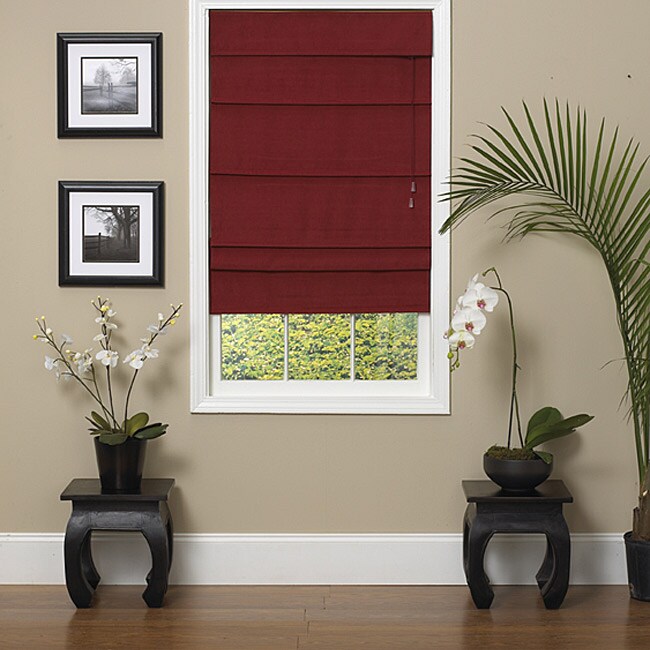 Rosewood Fabric Roman Shade (23 in. x 72 in.) - Overstock™ Shopping ...