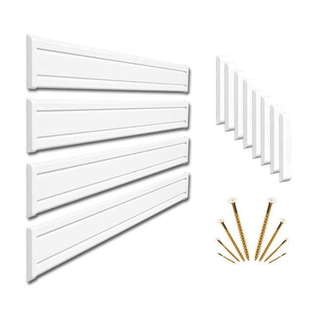 NewAge Products Interlocking PVC Wall Panel - White 6-Inch Panels