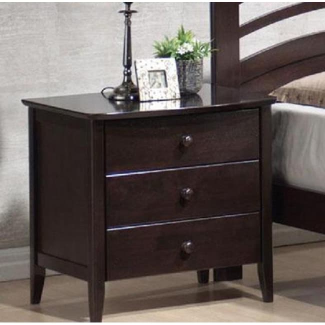 Shop Dark Walnut Youth 3drawer Nightstand Free Shipping Today