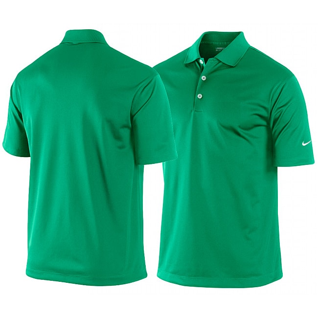 Nike Men's Green DRI-FIT Stretch Tech Golf Polo Shirt - Free Shipping On Orders Over $45 