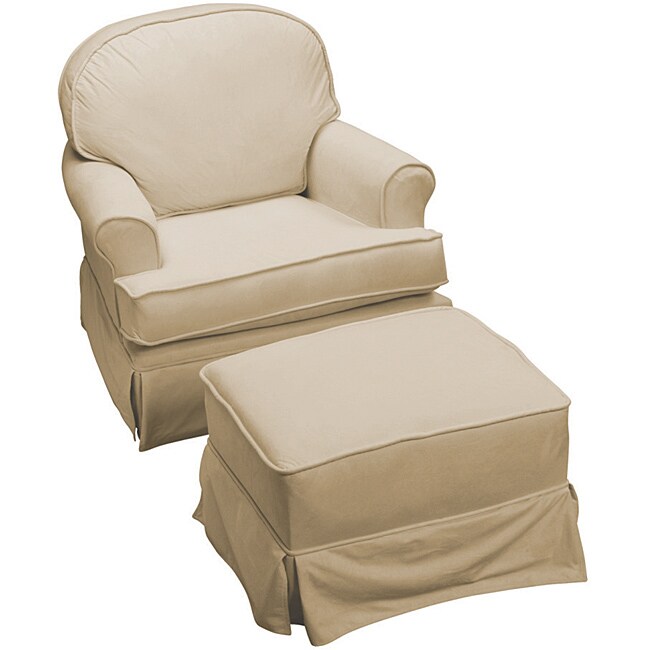 The Rockabye Glider Company Beige Microfiber Glider