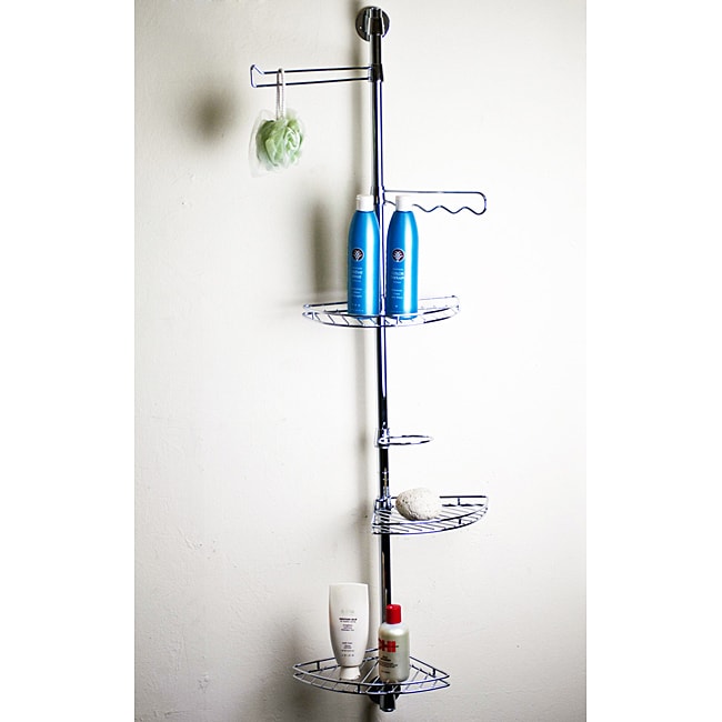 As Seen On TV Wall Mount Stainless Steel Corner Shower Caddy Free