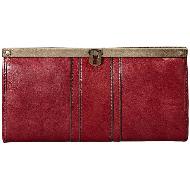 Fossil Women&#39;s &#39;Vintage Re-issue&#39; Red Leather Frame Clutch Wallet - Free Shipping Today ...