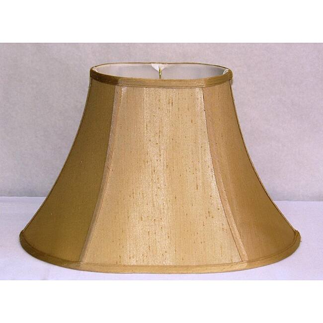 French Beige Shantung Silk Oval Shade