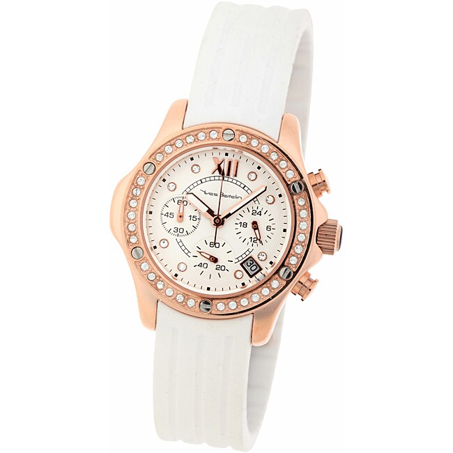 Yves Bertelin Paris Women's Rose Gold/ White Chronograph Watch ...