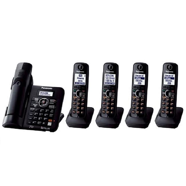 Panasonic KX TG6645B DECT 6.0 Cordless Digital Answering System with 5 