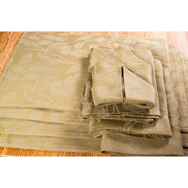 Floral Sage Green Placemat and Napkin 8pc Set - Free Shipping On Orders ...