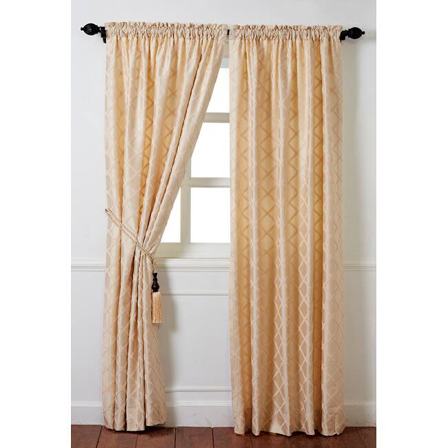 Magalie 84-inch Gold Silk Drapery Panel