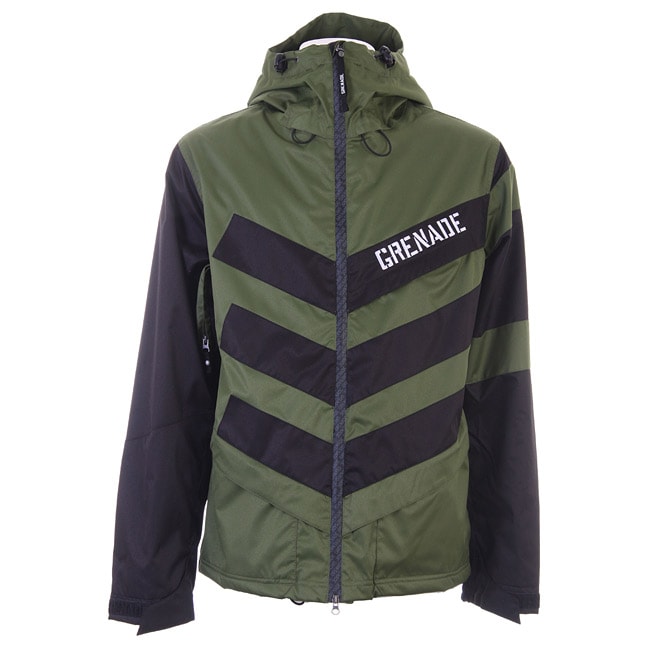 Grenade Mens Green Chevron Snowboard Jacket  