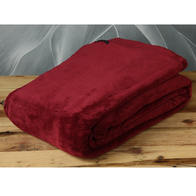 Polo Association Burgundy Microplush King size All Season Blanket 