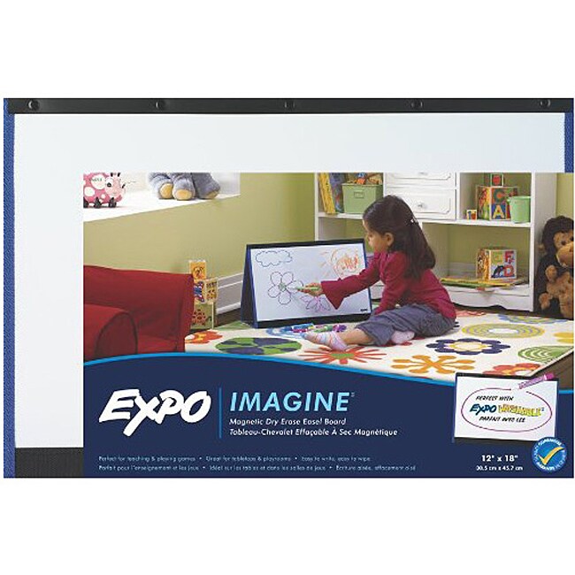 Childrens Expo Imagine Magnetic Dry Erase Easel Board