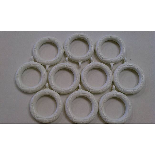 Arlo Blinds Decorative White Rings (Set of 10)
