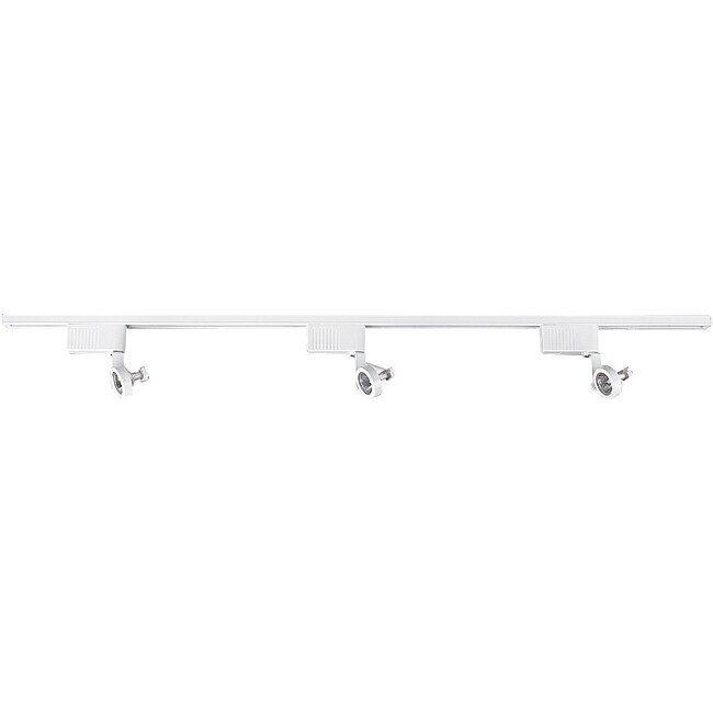 White 4-foot Track with Three Heads