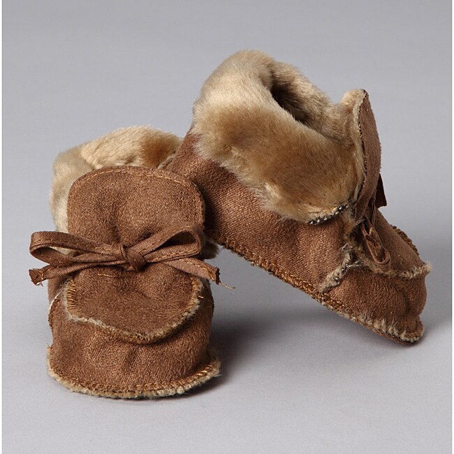 Shop Brown Cozy Fur Baby Booties (0-6 Months) - Free Shipping On Orders ...