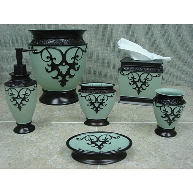 Sherry Kline Becall Bath Accessory 6-piece Set - Blue/Green