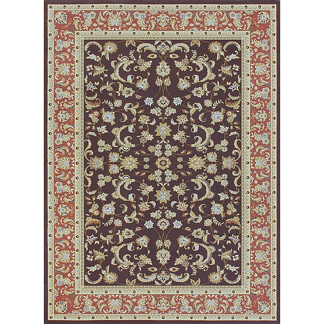 Primeval Coffee/ Paprika Oriental Rug (11'2 x 14'6) Alexander Home Oversized Rugs