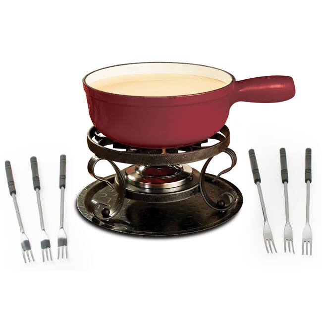 Swissmar Lugano 2Quart Cast Iron Cheese Fondue Set On Sale Bed
