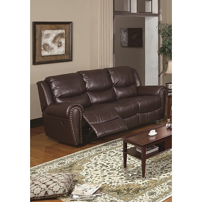 Nailhead Microfiber Sofa  