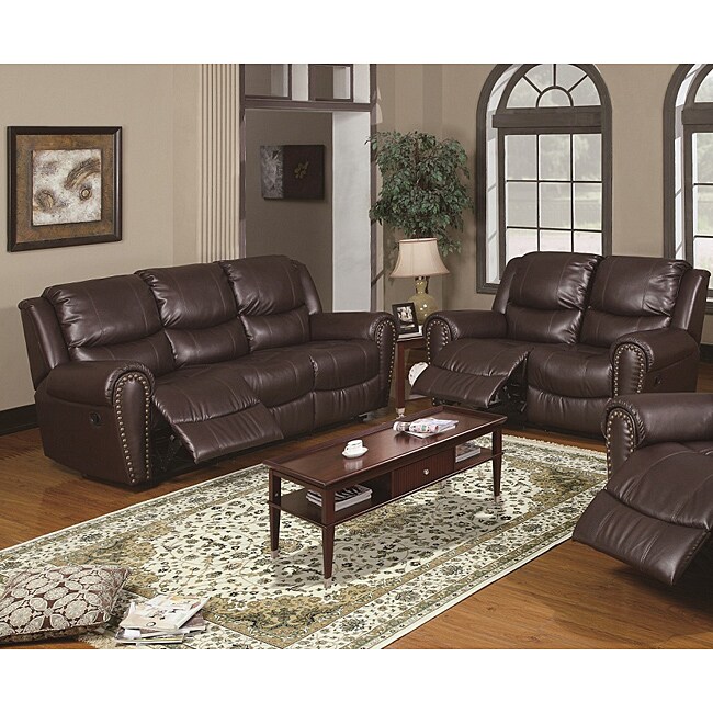 Nailhead 2-piece Living Room Sofa Set - Free Shipping Today - Overstock ...