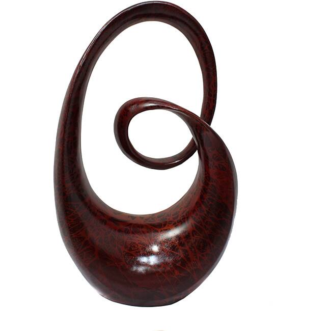 Casa Cortes Modern 24-in Abstract Swirl Table Sculpture Decor