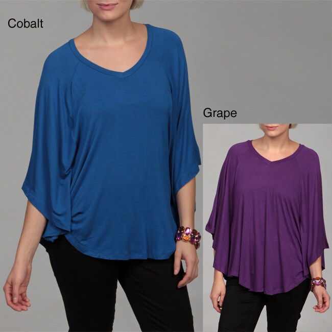 AnnaLee and Hope Womens V neck Jersey Top