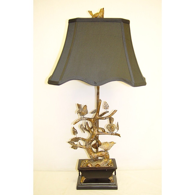 Shop Brass Birds 1light Table Lamp Free Shipping Today 6336095