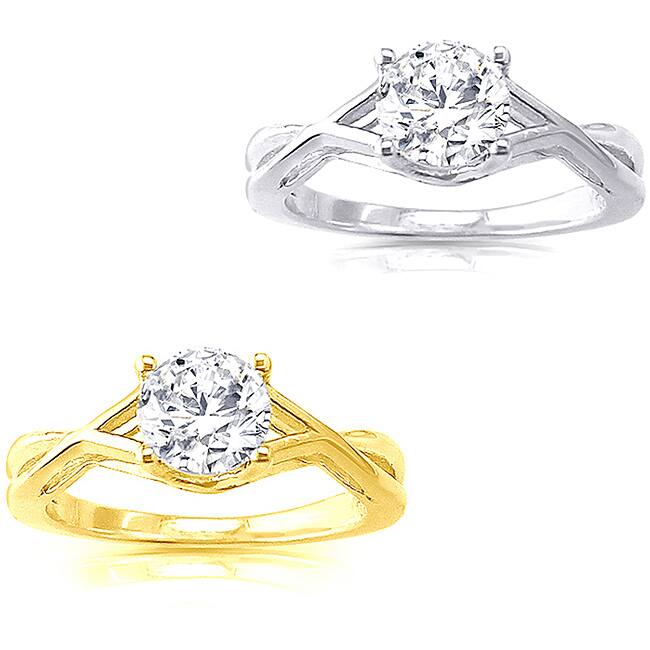 Auriya 1 1/4ct TDW Round Solitaire Diamond Engagement Ring 14K Gold (F-G, I1)