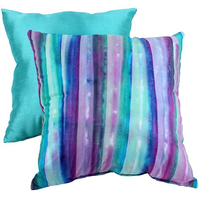 Pillow Perfect Purple/ Green Throw Pillow