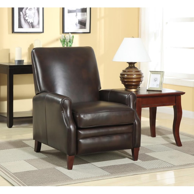 Shop New Creations Espresso Cleburne Leather Recliner Free Shipping