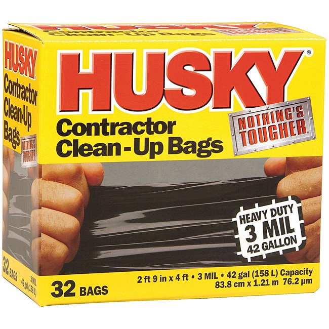 Husky Contractor Clean Up Bags   32 Count ( 42 Gallon )   