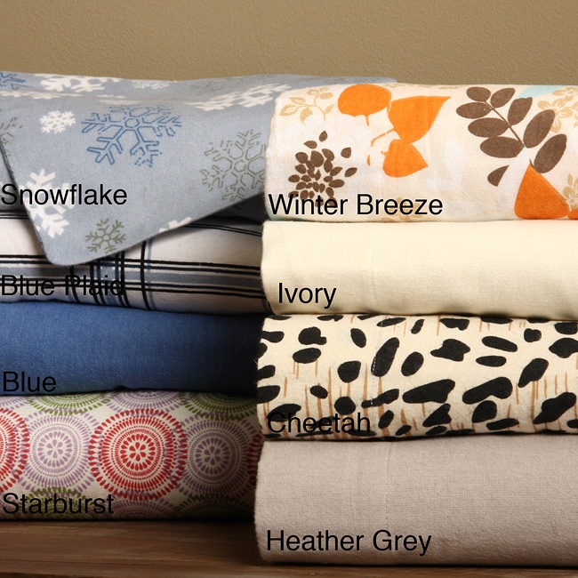 Flannel Heavy Weight Solid and Print Sheet Set  