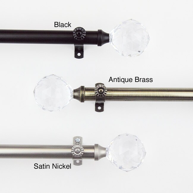 Glitter 48 to 84-inch Adjustable Curtain Rod Set