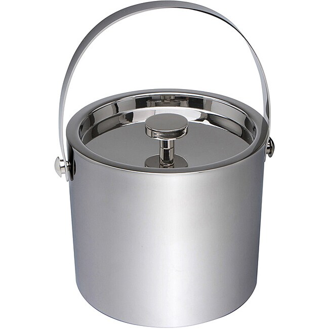 Shop Polished Stainless Steel Insulated Ice Bucket - Free Shipping On ...