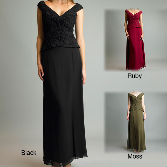 Issue New York Womens Silk Long Cocktail Dress  