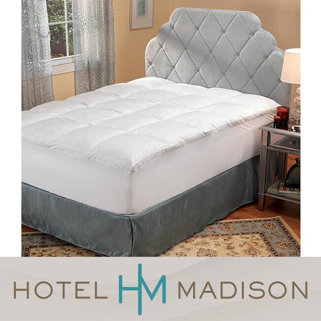 Hotel Madison High Loft Cotton Gusset Twin/ Full-size Mattress Topper