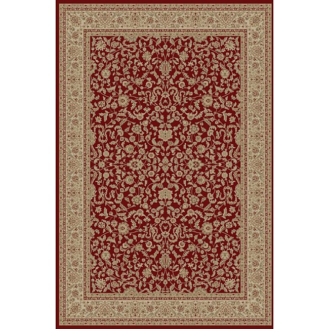 Kashmir Collection Red Area Rug (7'10 x 10'6) 7x9   10x14 Rugs
