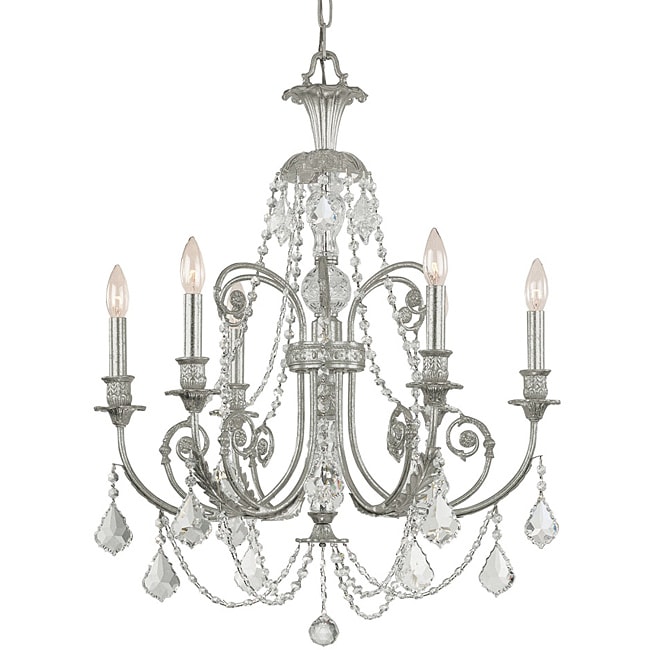 Crystorama Regis Olde Silver 6 light Chandelier