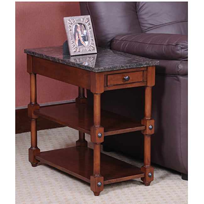 Granite Tier Chairside Table  