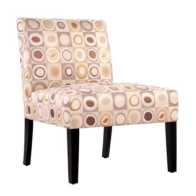 Portfolio Niles Butter Yellow Geometric Circles Armless Accent Chair