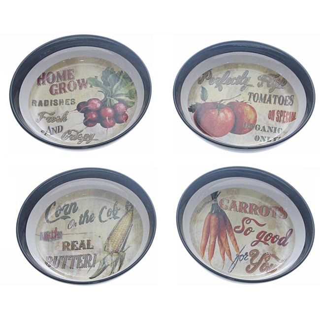 Certified International Farm Fresh Soup/Pasta Bowls (Set of 4)