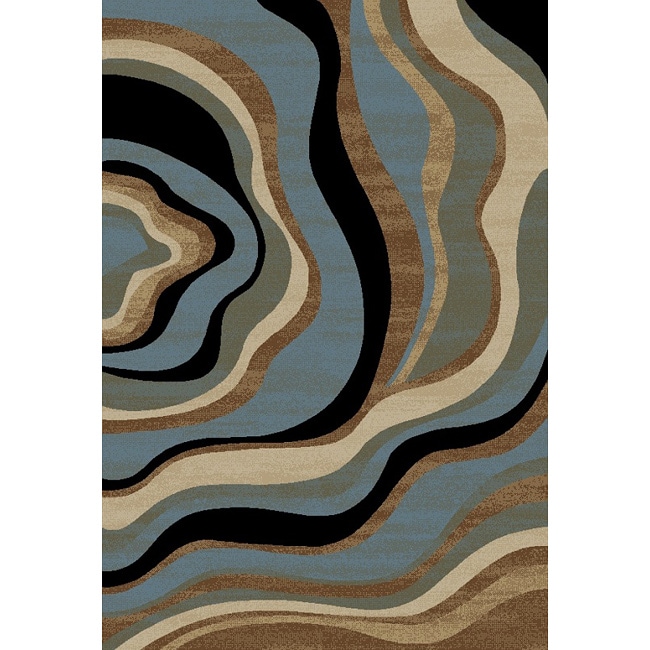 Nirvana Waves Tone and Tone Area Rug (710 X 910)