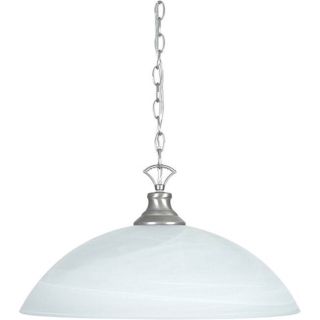 One Light Satin Nickel Pendant