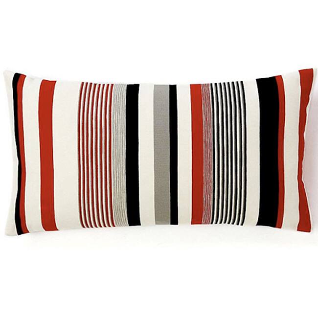 Siggi Striped Decorative Pillow - Red/White