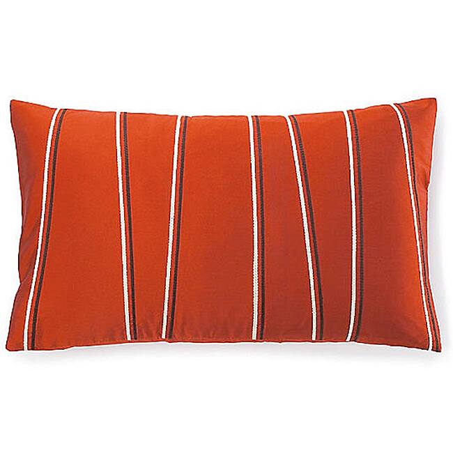 Diagonal Orange Poly Decorative Pillow