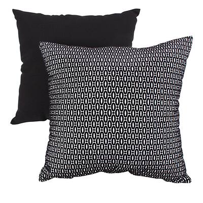 Pillow Perfect 'Oval Dots' Black Throw Pillow