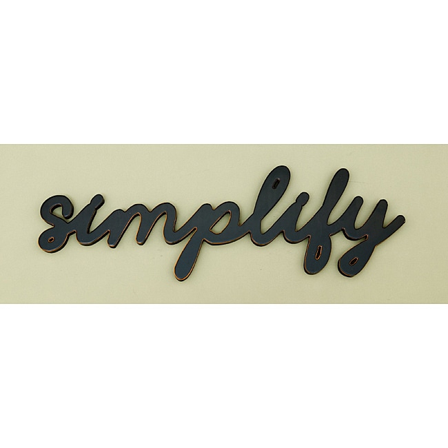 Simplify Wood Word Wall Art  