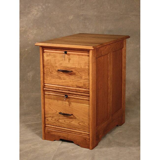 Wood Revival Cherry Wood 2-drawer File Cabinet