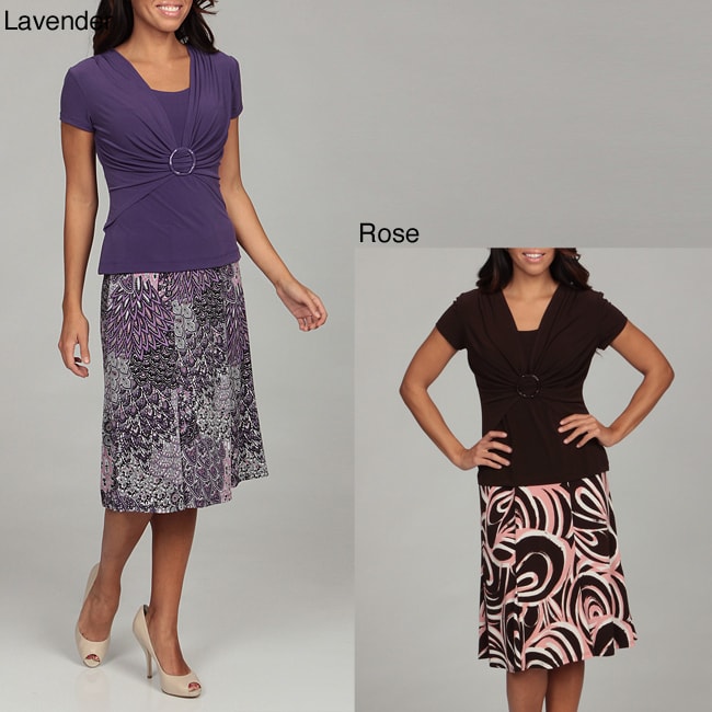 Connected Apparel Womens 2 piece ITY Dress Set Was $58 